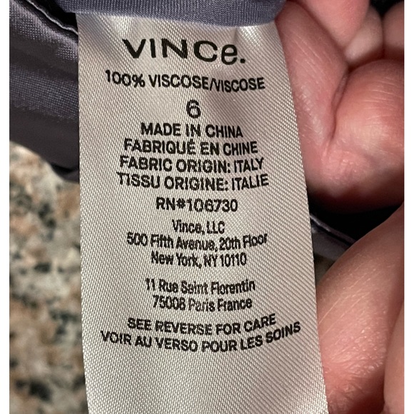 Vince Pleat Front Shiny Pant in purple——Size 6–NWT - Picture 11 of 14